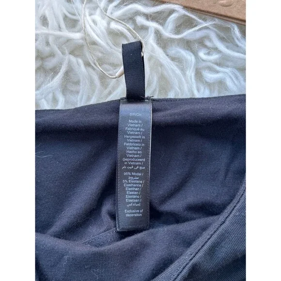 Skims Smooth Lounge Skimpy Strap Scoop Neck Mini Dress Obsidian Size Small - Picture 10 of 11